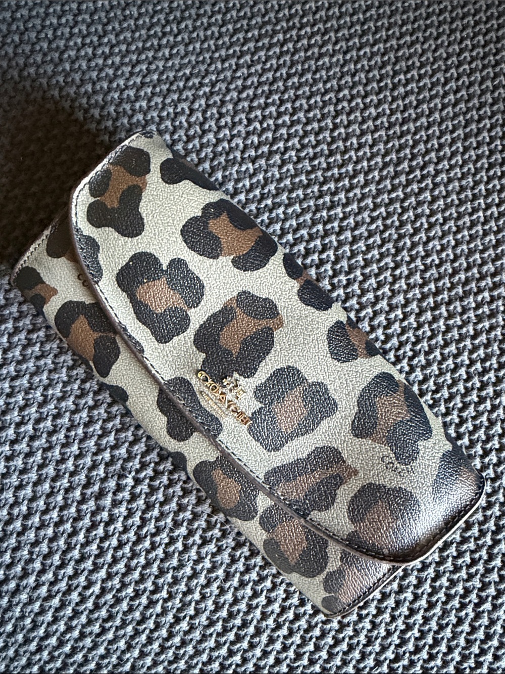 Coach Leopard Print Tote and Wallet Set - Brown/Black/Gray - Picture 2 of 15